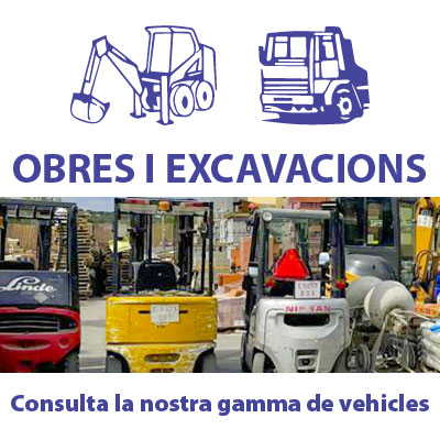 Consulta la nostra gamma de vehicles per a obres i excavacions
